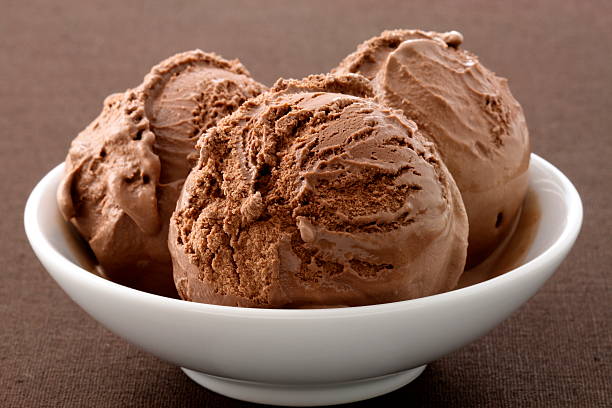 delicious chocolate ice cream stock photo