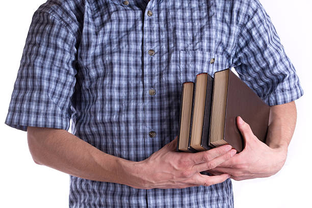 istock Men's holding a three books 177098804