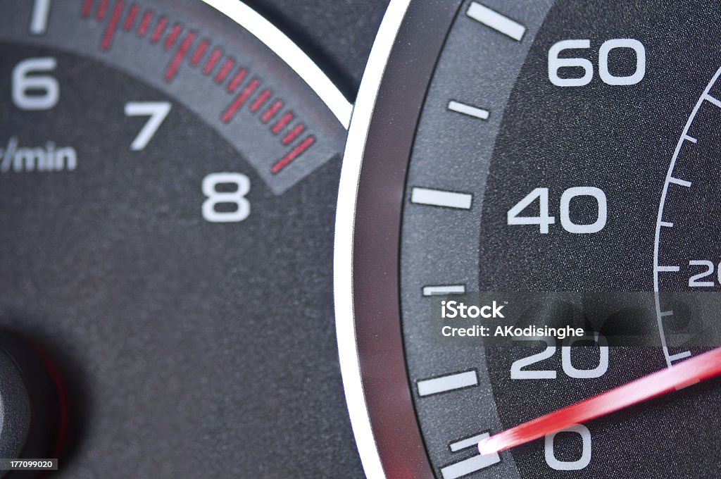 Carro de velocidade e tachometer - Royalty-free Carro Foto de stock