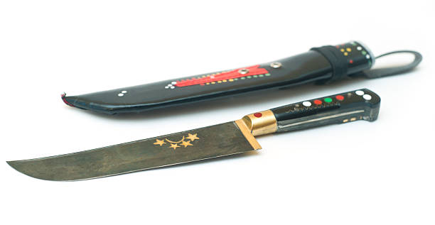 istock Traditional uzbek handmade knife called 'pchak' 177099110