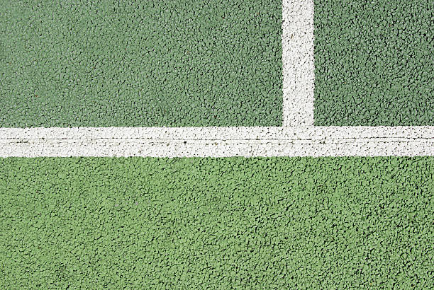 linea di dettaglio campo da tennis - toughness surface level court tennis foto e immagini stock