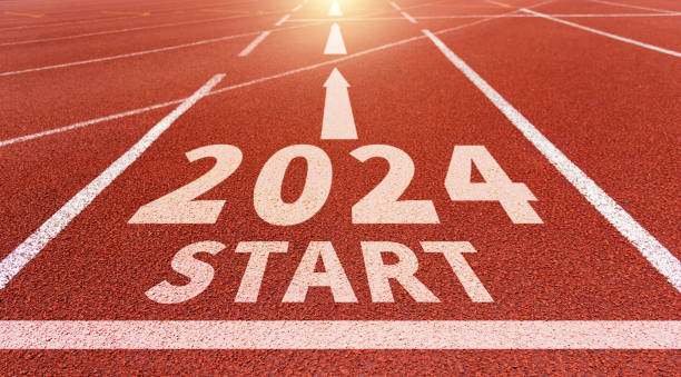 istock Running track with new year number 2024 1770999761