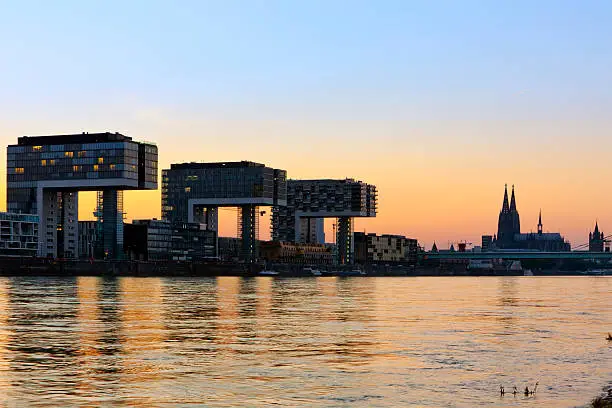 Photo of Kranhaus buildings and Cologne Cathedral