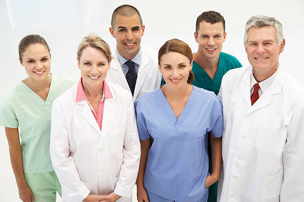 istock Mixed group of medical professionals 177101460