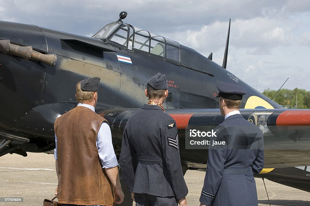 A Segunda Guerra Mundial aviões no Duxford airshow - Foto de stock de Antigo royalty-free