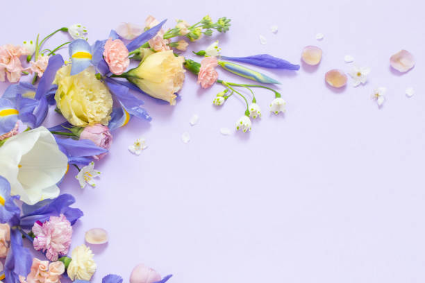 istock beautiful spring flowers on paper background 1771019147
