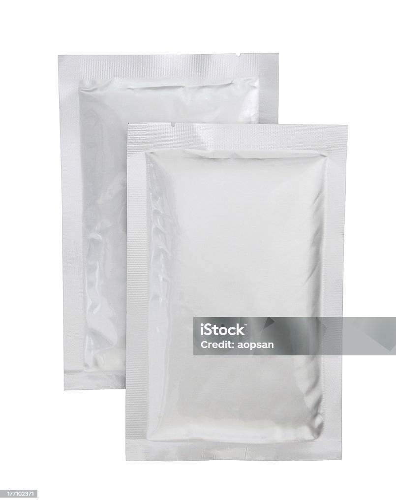 Kunststoff-package - Lizenzfrei Silber Stock-Foto