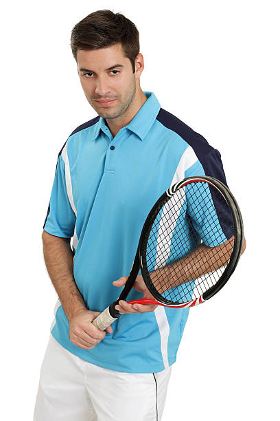istock Male tennis player holding racket 177102498