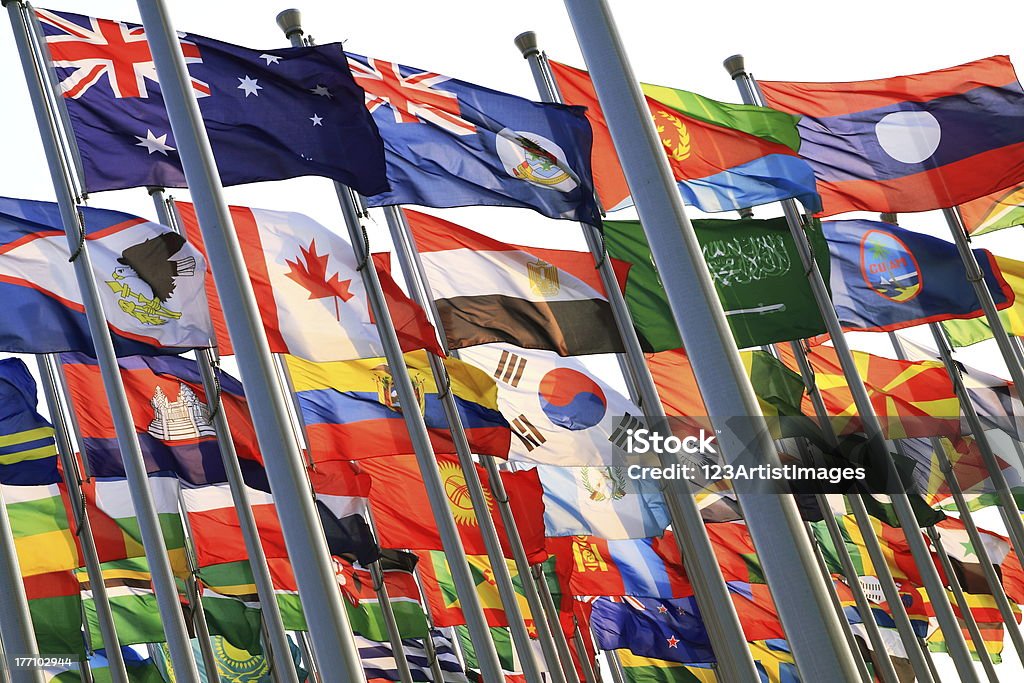 Banderas de Estados Unidos - Foto de stock de Naciones Unidas libre de derechos