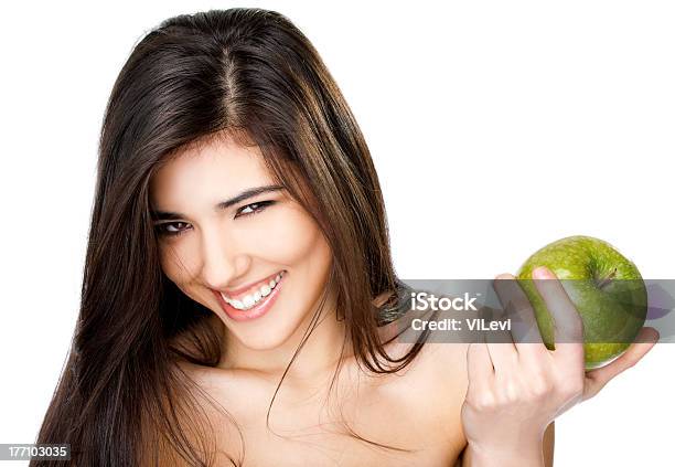 笑顔アップルにおける上半身裸の女性 - オフショットのストックフォトや画像を多数ご用意 - オフショット, コンセプト, バイタリティ