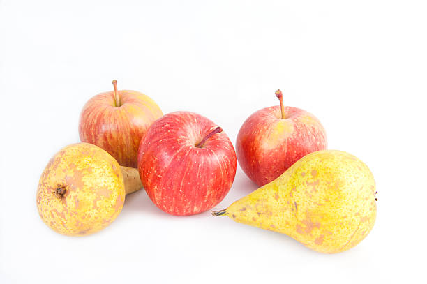 Apples and pears stock photo