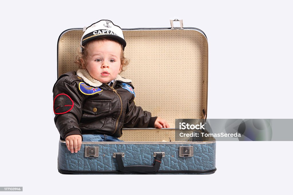 La valigia ragazzo - Foto stock royalty-free di 1950-1959