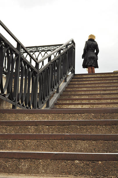 istock Stairs and railings, metal construction 177104045