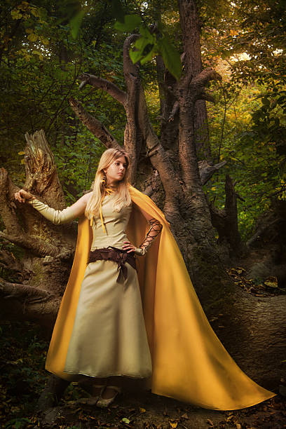 istock Blond girl in a magic forest 177104382