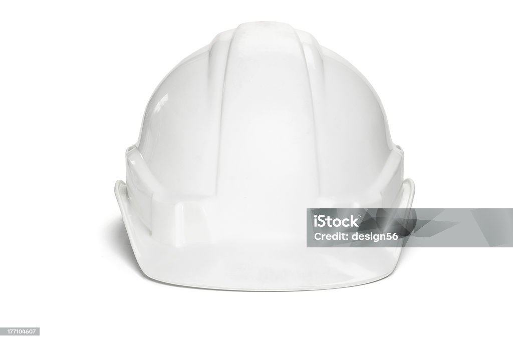 Plastic safety helmet Plastic safety helmet on white background Hardhat Stock Photo