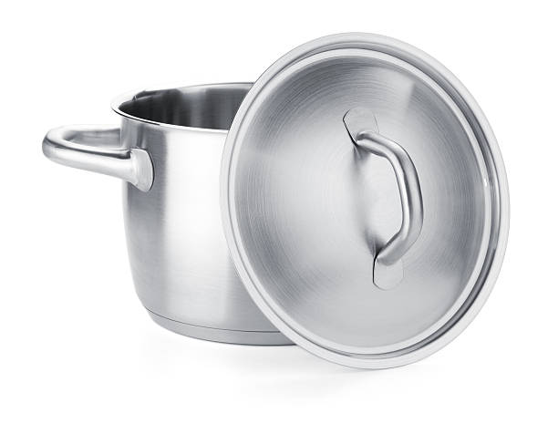 istock Opened stainless steel pot 177104750