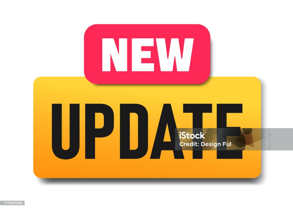 Vector Illustration Modern Button Label New Update Logo Web Banner ...