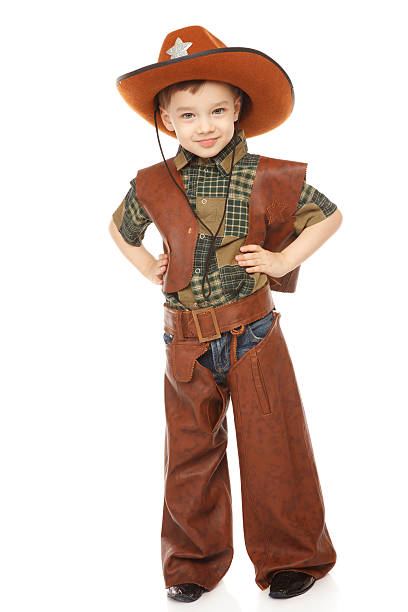 Little cowboy stock photo