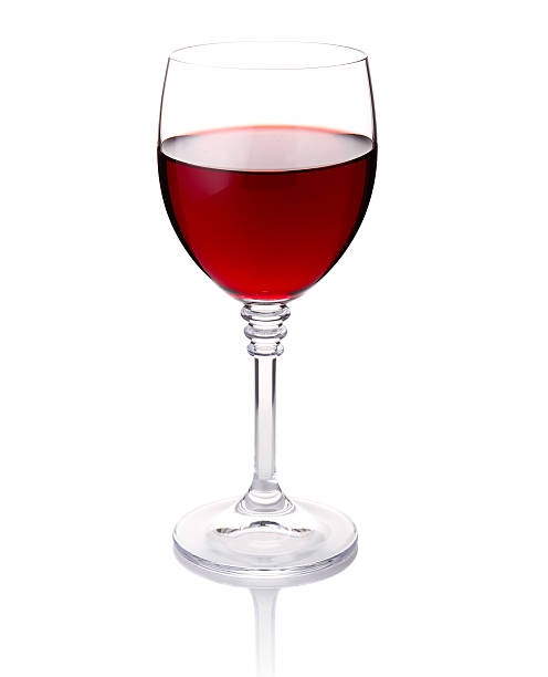 istock Glass of red vine isolated on white background 177104994