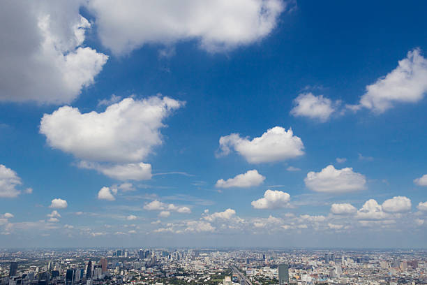 City view with beautiful Clouds stock photo