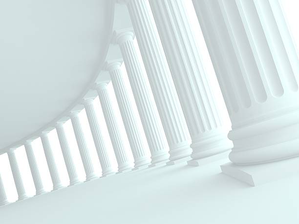 istock A bright photograph of a white colonnade 177105392