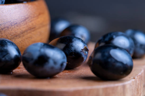 istock Blue grapes grown in a home vineyard 1771056406
