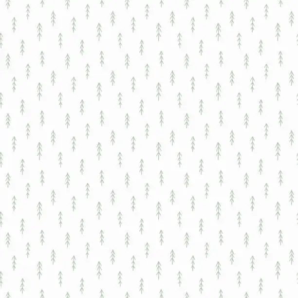 Vector illustration of Christmas trees seamless pattern