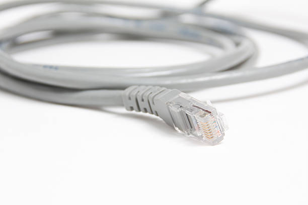 Network Cable Grey stock photo