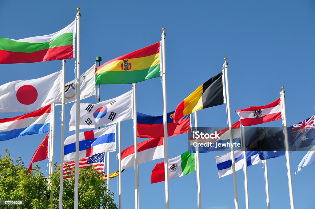 Bandeiras do mundo - Foto de stock de Evento multiesportivo internacional royalty-free