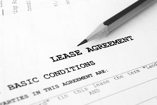 Lease agreement stock photo