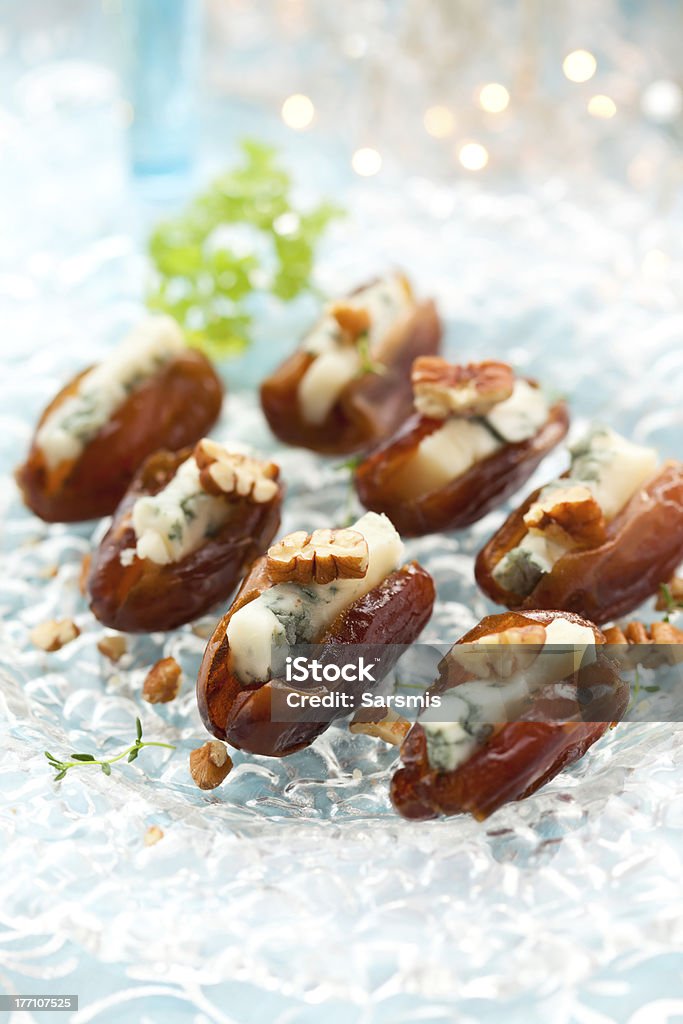 Date ripieni di Formaggio erborinato - Foto stock royalty-free di Dattero