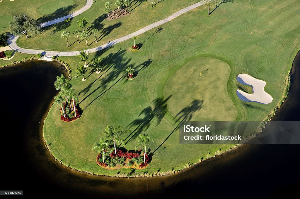 Widok z lotu ptaka na Florydzie golf course - Zbiór zdjęć royalty-free (Bez ludzi)