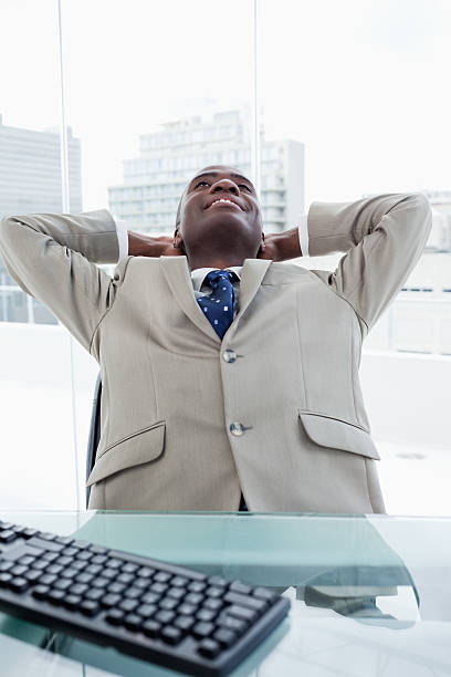 istock Portrait of a businessman relaxing 177108564