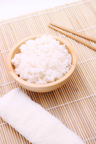 istock Rice in a wooden bowl 177108911