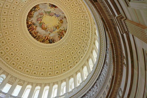 Dome of the state capital building of Texas in Austin