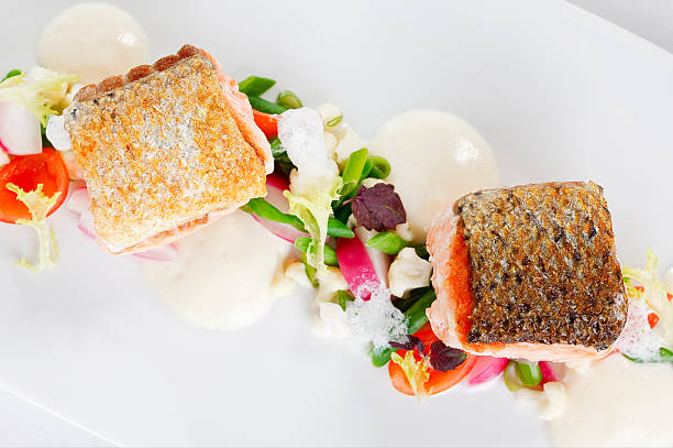 Salmon on the plate