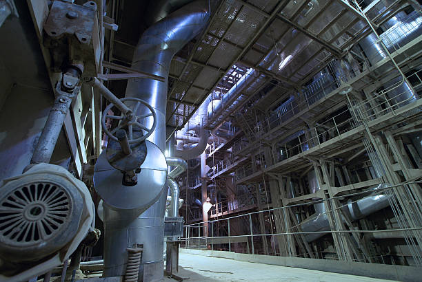 istock Industrial zone, Steel pipelines and valves 177110152