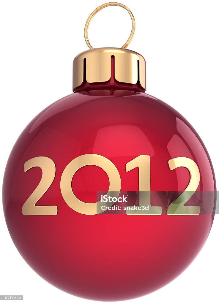 2012 年、新しい年のクリスマスボールビーズクラシック - 3Dのロイヤリティフリーストックフォト