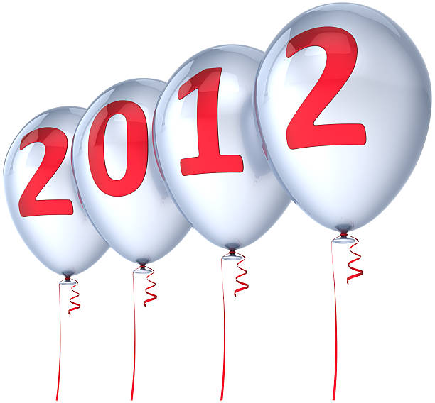 istock Happy New Year 2012 white balloons decoration 177110808