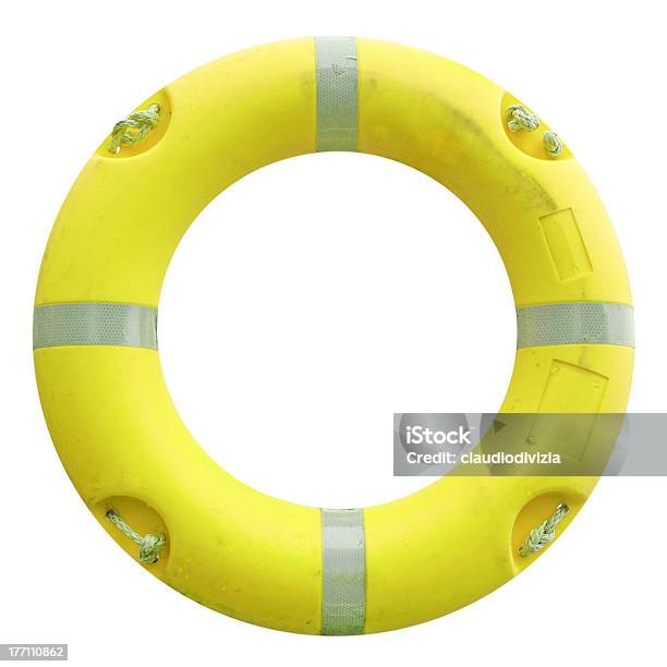 Foto de Boia Salvavidas e mais fotos de stock de Amarelo - Amarelo, Boia - Equipamento Marítimo de Segurança, Branco