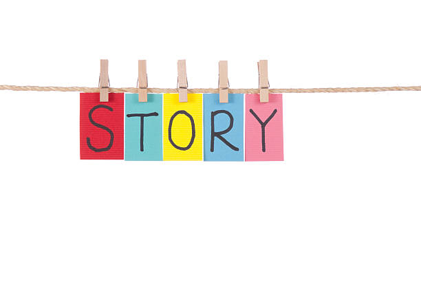istock Story, Wooden peg  and colorful words 177110970