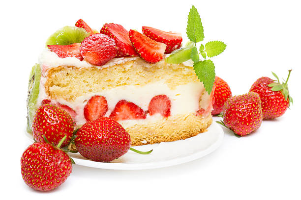 istock cake with strawberries and kiwi fruit 177111593