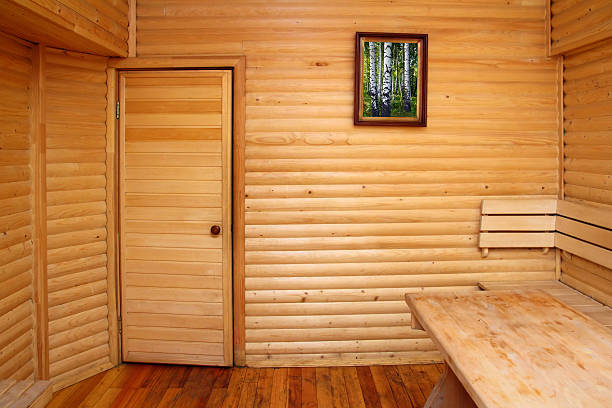 istock wooden interior of sauna rest room 177111726