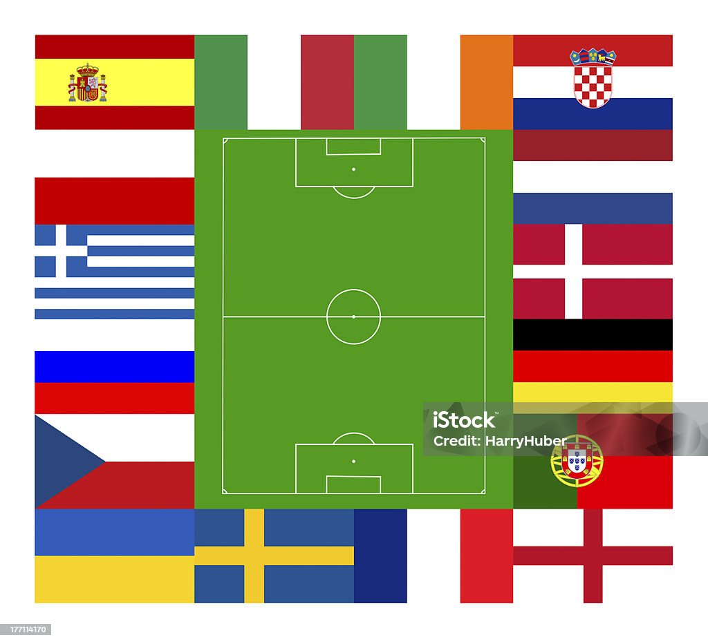 Campeonato Europeu de Futebol de 2012 - Royalty-free 2012 Foto de stock