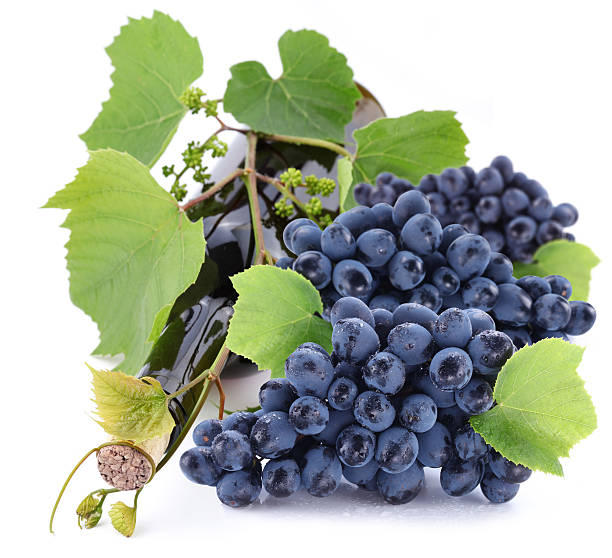 istock Grapes and bottle of wine 177114177