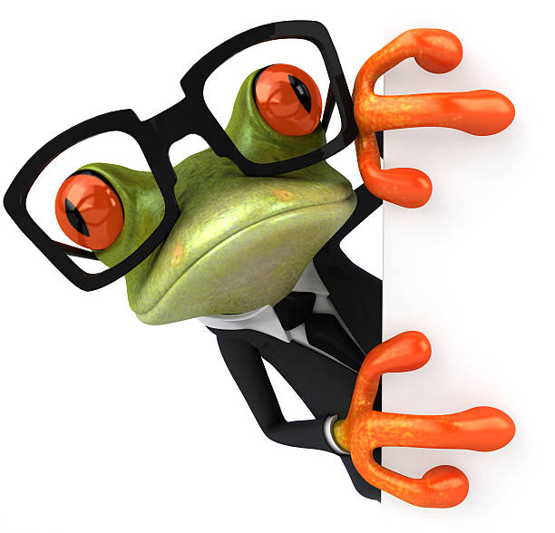 grenouille et lunettes cool - frog three dimensional shape animal green photos et images de collection