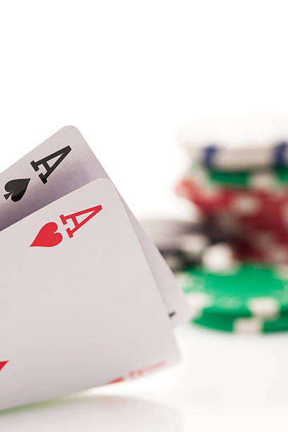 Pair of aces stock photo