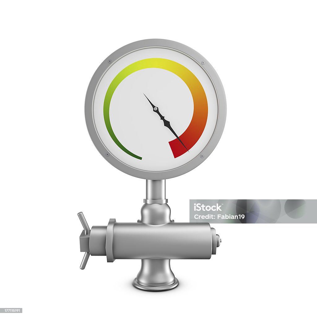 Pressure gauge Pressure gauge on white background Pressure Gauge Stock Photo