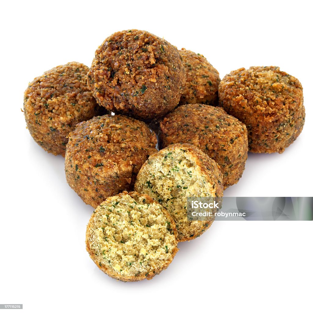 Falafel "Falafel balls, isolated on white background." Falafel Stock Photo