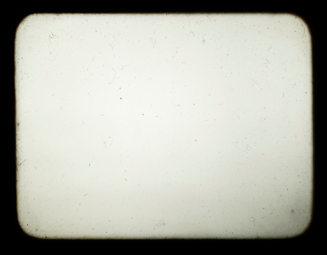 Blank screen of old slide projector.